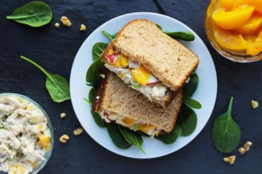 Picture of Chicken Salad and Peach Sandwich